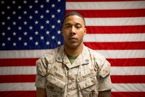 Sgt. Rasheem M. Thomas, a Manhattan native and platoon sergeant for Landing Support Platoon, Transportation and Support Company, Combat Logistics Battalion 2, 2nd Marine Logistics Group, poses for a picture aboard Camp Lejeune, N.C., March 24, 2014. On March 12, after the gas leak explosion in Harlem, N.Y., Thomas rescued a man who was trapped in his vehicle. 
