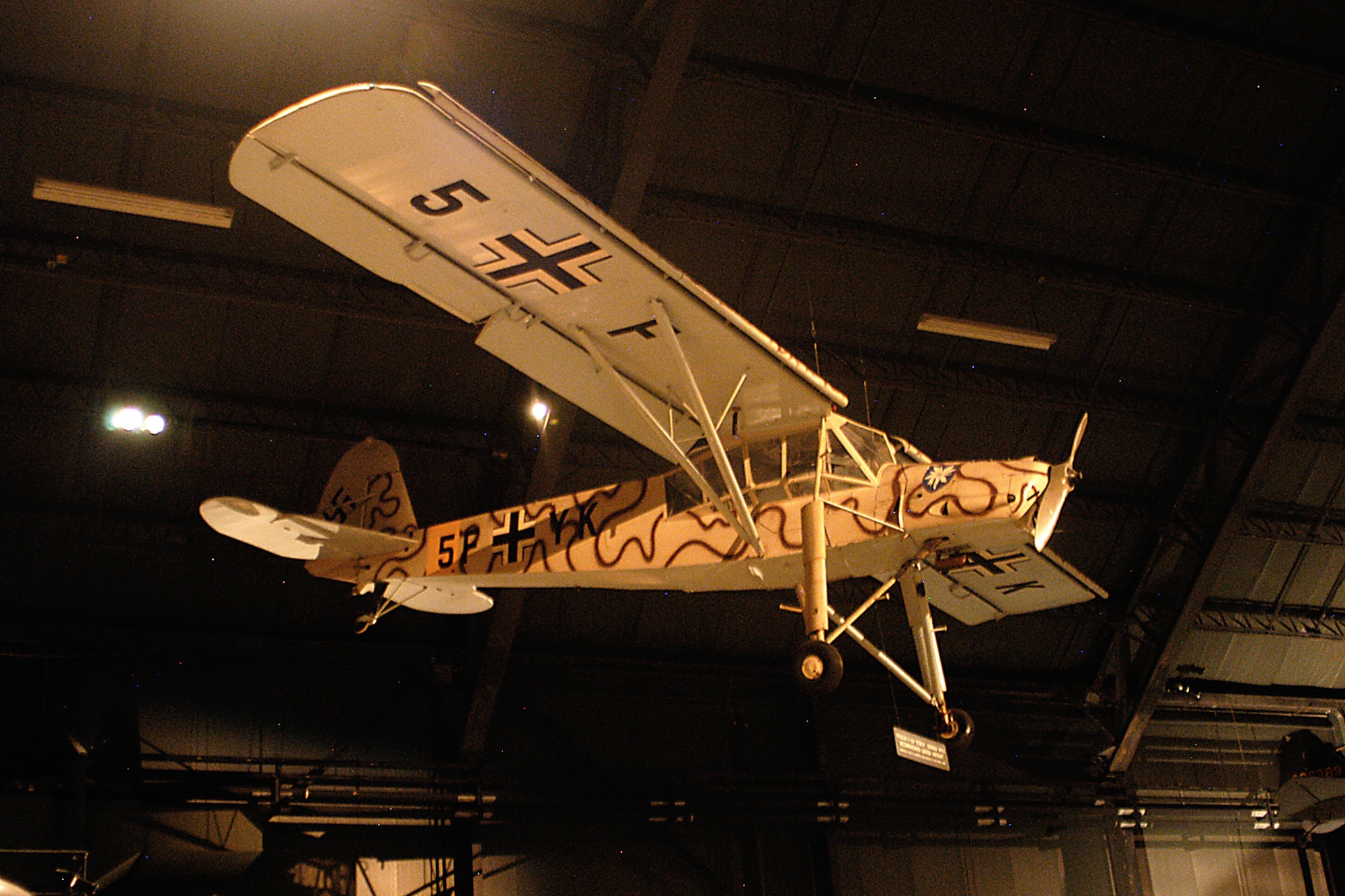 DAYTON, Ohio - Fieseler Fi-156C-1 Storch in the World War II Gallery at the National Museum of the United States Air Force. (U.S. Air Force photo)
