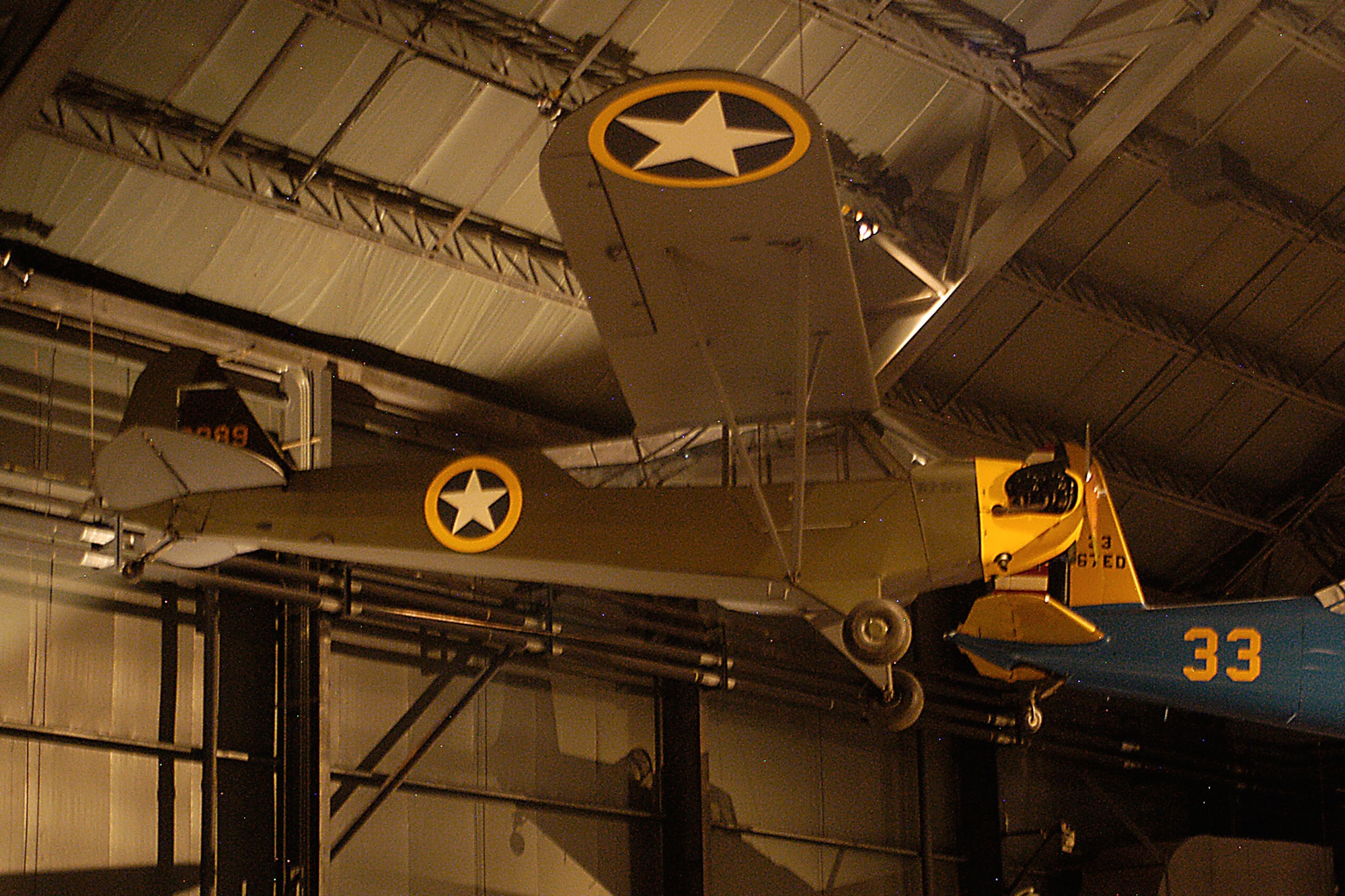 Piper L-4 "Grasshopper" in the World War II Gallery at the National Museum of the United States Air Force. (U.S. Air Force photo)
