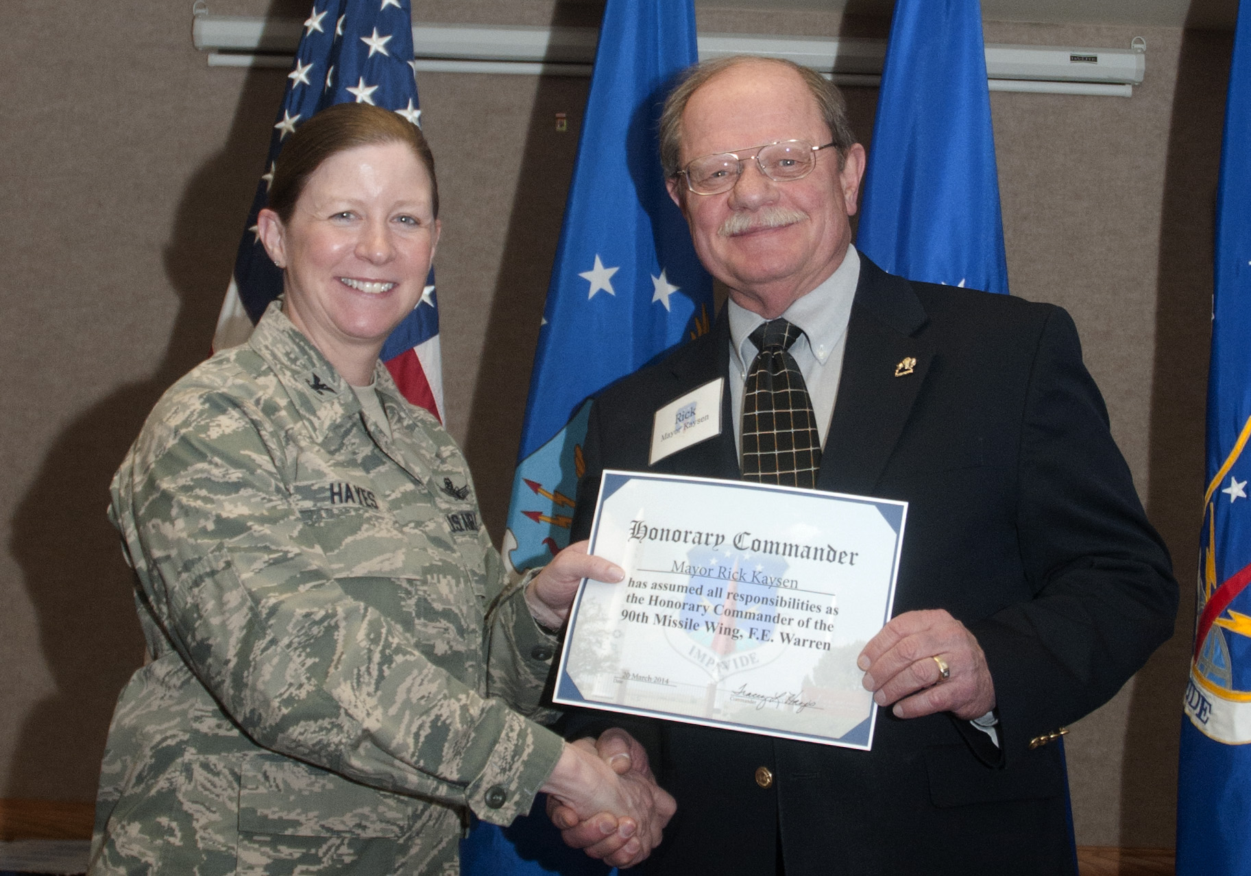 New honorary commanders into program > F.E. Warren Air Force