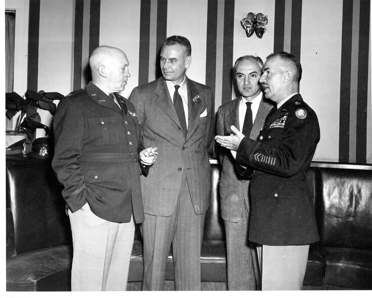 Left to Right, #1 Col (?) Perry, #2 Col (?) Matthews, #3 (?) Garaboldie, #4 BG (?)Chase (Photo by NCANG Heritage Program)
If you know the first names of these individuals or can tell us a little about these members, please email ncang.heritage@gmail.com or call (704) 391-4339.