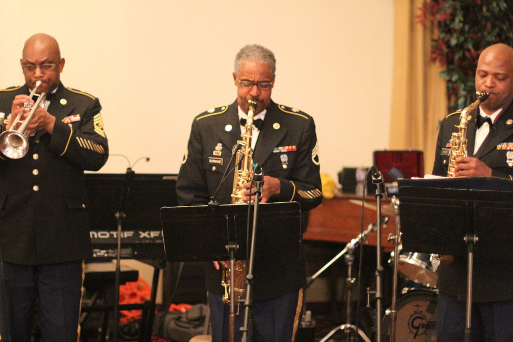 Soldiers of the 78th Army Band perform during the 78th Training Division’s annual Dining Out March 15, 2014, at Joint Base McGuire-Dix-Lakehurst, N.J. (U.S. Army photo by Sgt. Errol Cadet/Released)