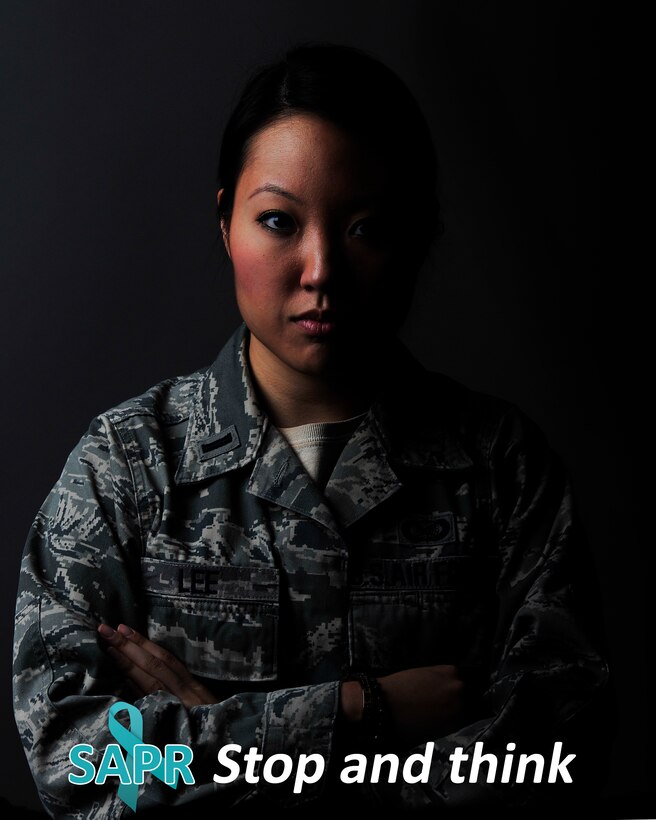 Kunsan members unite against sexual assault. (U.S. Air Force Illustration by Senior Airman Armando A. Schwier-Morales/Released)