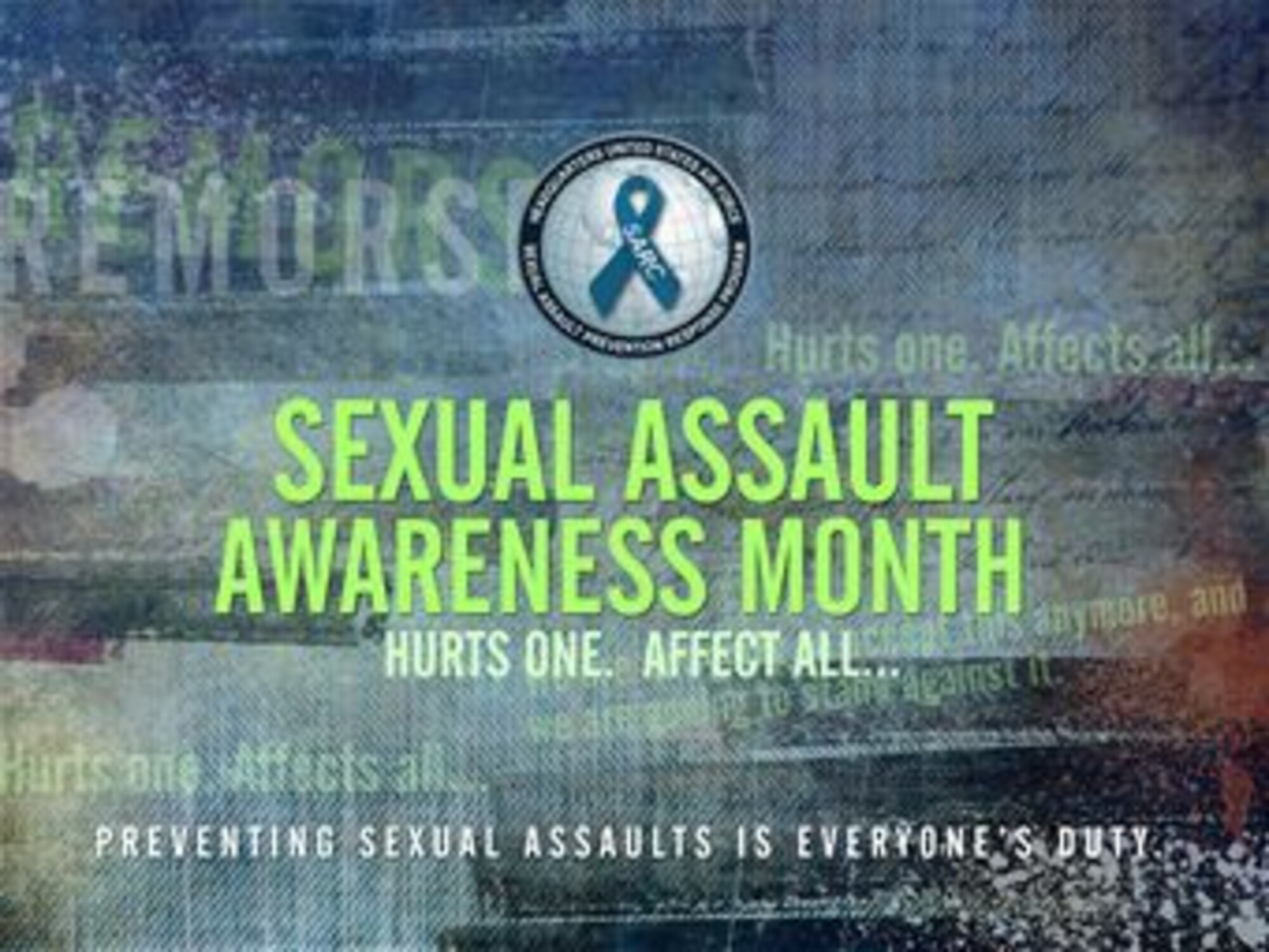 This year, the SAPR program has organized several events throughout the month of April including a march, a golf tournament and a color run to raise awareness against sexual assault and raise morale. Since 2004, the Sexual Assault Prevention and Response program has sponsored Sexual Assault Awareness Month in an effort to further raise awareness against sexual assault in the military. (U.S. Air Force graphic by Naoko Shimoji)
