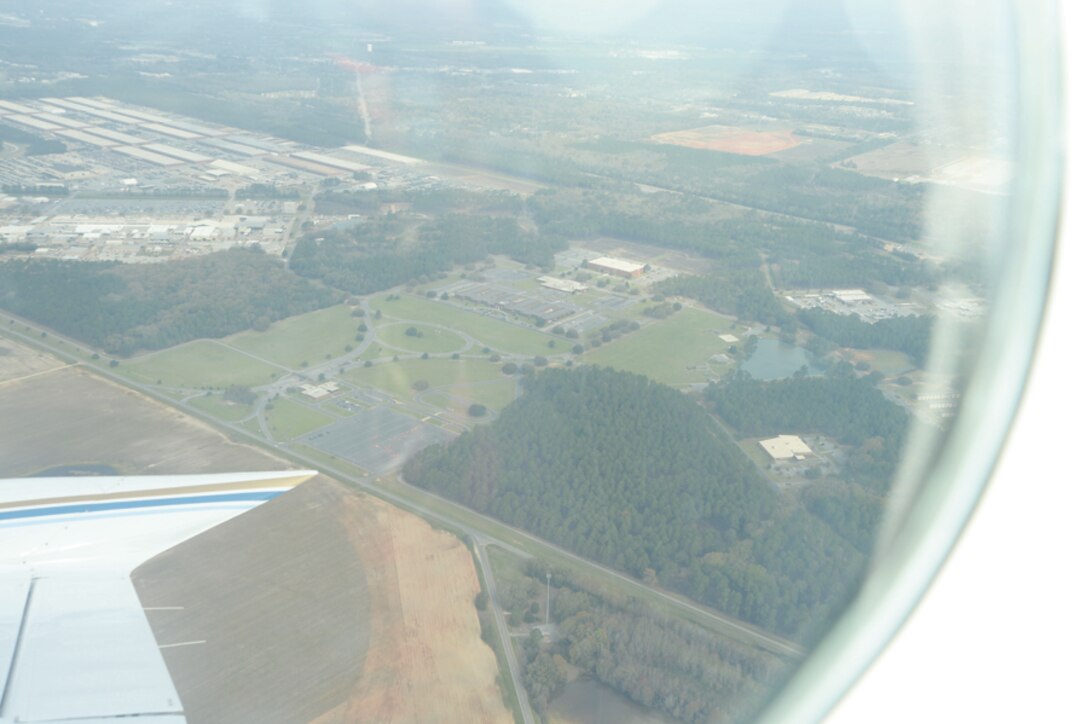 An aerial photo of Marine Corps Logistics Base Albany was taken Saturday during a flight by the Experimental Aircraft Association. 