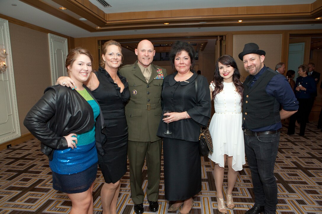 Sgt. Maj. Micheal P. Barrett, the 17th Sergeant Major of the Marine Corps, and Mrs. Susan Barrett attend the 8th Annual Angels of the Battlefield Gala at the Four Seasons Hotel in Washington, D.C., on March 26, 2014. (U.S. Marine Corps photo by Sgt. Marionne T. Mangrum)