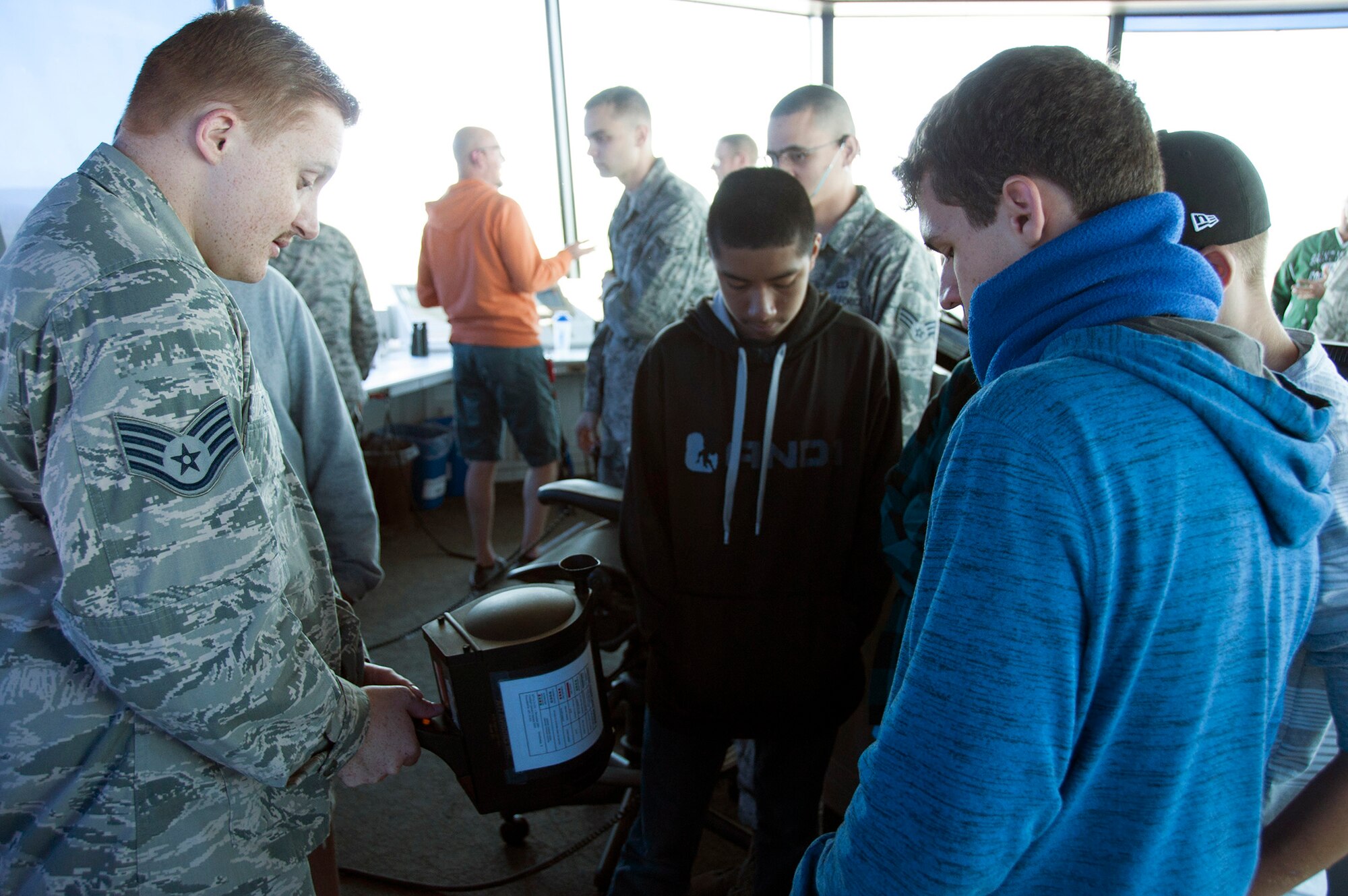 Students from River City High School’s Junior Reserve Officers Training Corps visited Travis Air Force Base, Calif., to learn about the Team Travis mission, March 21. The students, who are from West Sacramento, toured the installation, learning about the air traffic control, firefighter, explosive ordinance disposal and security forces career fields. Retired Col. Russell Warner, a senior aerospace science instructor for River City High’s JROTC program, explained that although this was the school’s first tour to Travis Air Force Base, the initial feedback from students was extremely positive and he hoped to bring future groups to the base. (U.S. Air Force photo/Senior Airman Cindy G. Alejandrez)