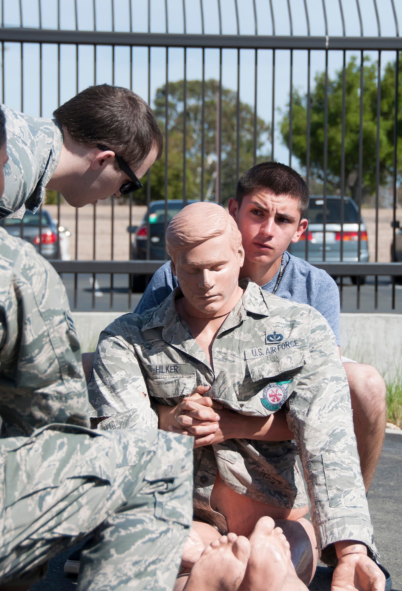 Students from River City High School’s Junior Reserve Officers Training Corps visited Travis Air Force Base, Calif., to learn about the Team Travis mission, March 21. The students, who are from West Sacramento, toured the installation, learning about the air traffic control, firefighter, explosive ordinance disposal and security forces career fields. Retired Col. Russell Warner, a senior aerospace science instructor for River City High’s JROTC program, explained that although this was the school’s first tour to Travis Air Force Base, the initial feedback from students was extremely positive and he hoped to bring future groups to the base. (U.S. Air Force photo/Senior Airman Cindy G. Alejandrez)