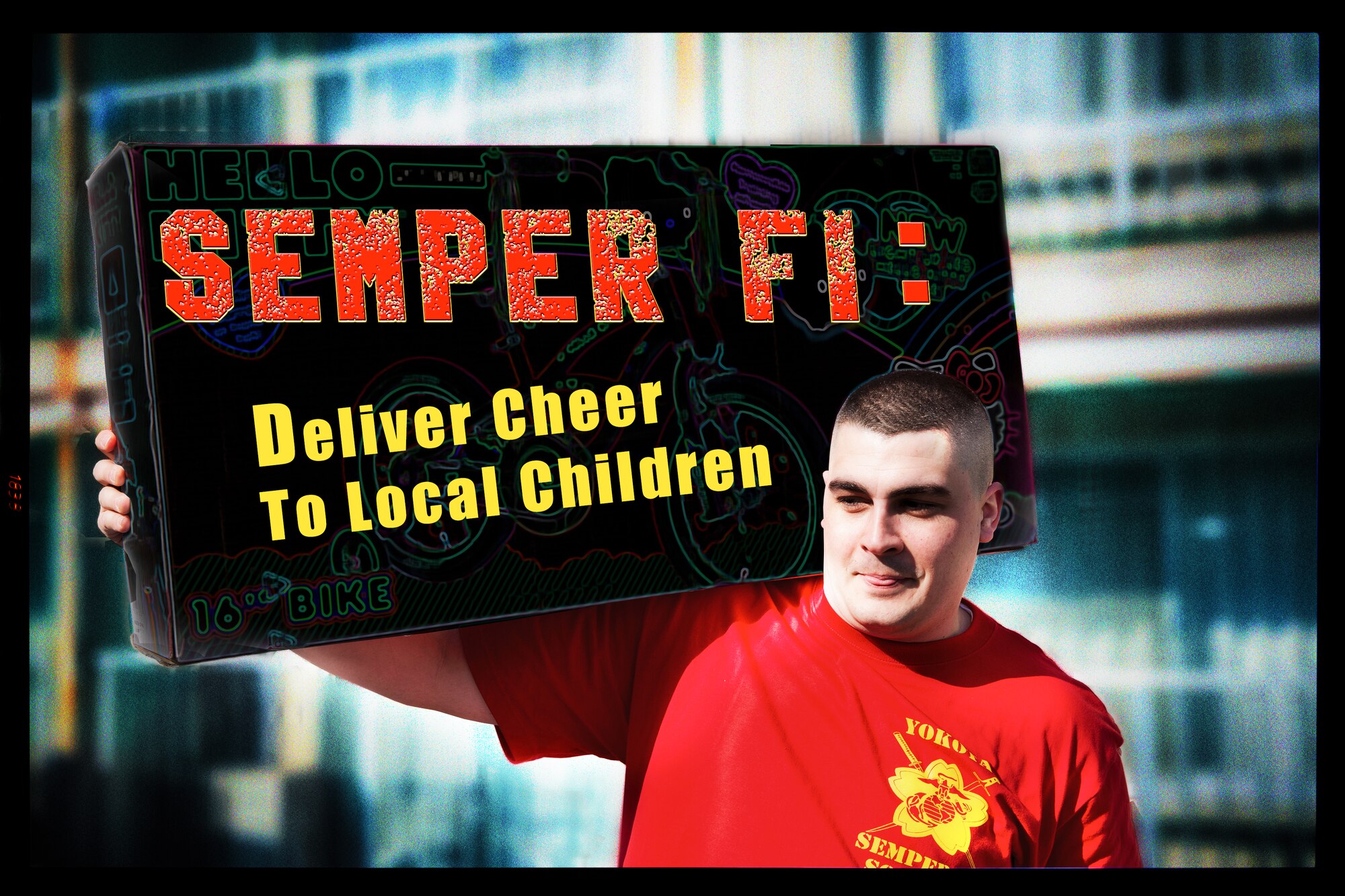 The Semper Fi Society is comprised of active duty Marines, former Marines, and additional volunteers. (U.S. Air Force photo illustration by Osakabe Yasuo/Released)