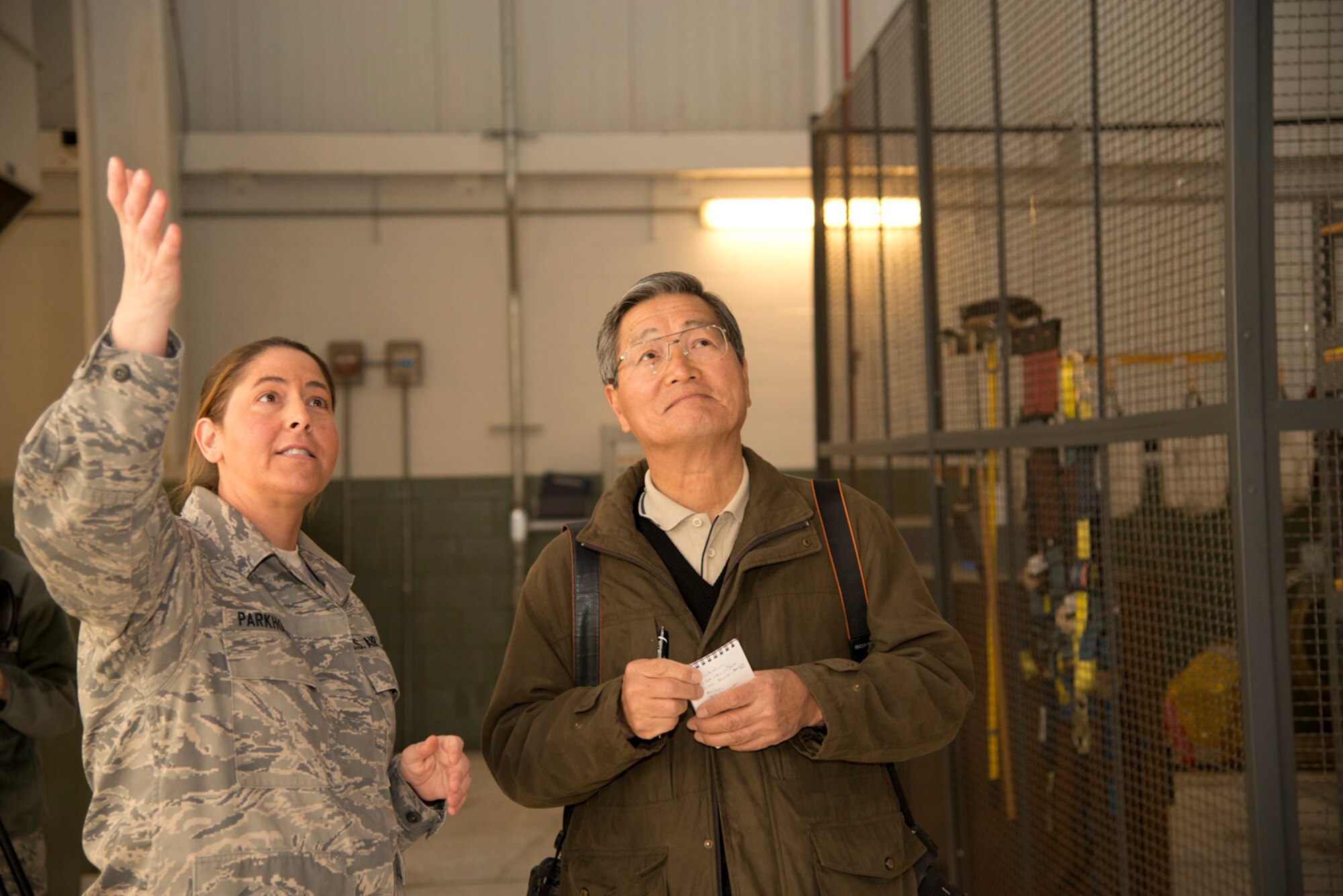 Japanese aviation reporter Susumu Tokunaga visited the 167th Airlift Wing March 21 to observe the operations for a series of articles highlighting the Air National Guard in Japan’s oldest aviation publication, Aireview Magazine. (Air National Guard photo by 2nd Lt. Stacy Gault/Released) 
