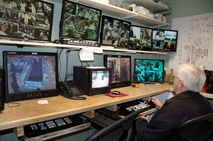 Larry Martin monitors the security cameras located throughout AAFES Main Exchange at JBSA-Fort Sam Houston. Loss prevention teams are also in place at the AAFES facilities on JBSA-Lackland and JBSA-Randolph.

Photo by L.A. Shively