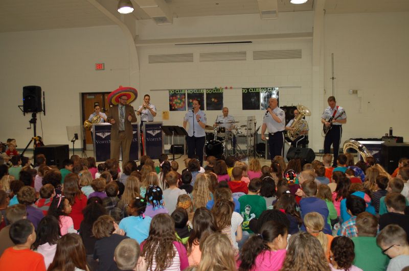 Vortex plays at Peter Sarpy Elementary