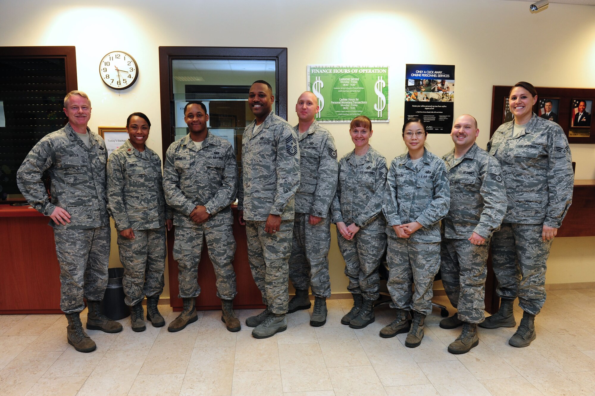Senior Airman Shelby Reynolds, 39th Comptroller Squadron cashier, is awarded the "Pick of the 'Lik" for the week of March 26, 2014, Incirlik Air Base, Turkey. The 39th Air Base Wing leadership recognizes Airmen for demonstrating outstanding leadership and job performance abilities. (U.S. Air Force photo by Senior Airman Nicole Sikorski/Released)