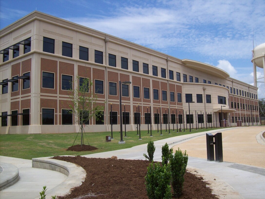 A view of the the new 82nd Airborne Division headquarters at Fort Bragg, N.C., constructed by the U.S. Army Corps of Engineers Savannah District, May 2, 2013.