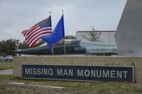 Joint Base San Antonio-Randolph's Missing Man Monument is the site of the 41st Freedom Flyer Reunion Wreath-laying Ceremony where pilots shot down and held captive during the Vietnam War and members still missing in action are honored March 28. All of the Freedom Flyers received their flying recertification after their return from prisoner-of-war status, or their final flight, on the JBSA-Randolph flightline. (U.S. Air Force photo by Joel Martinez)