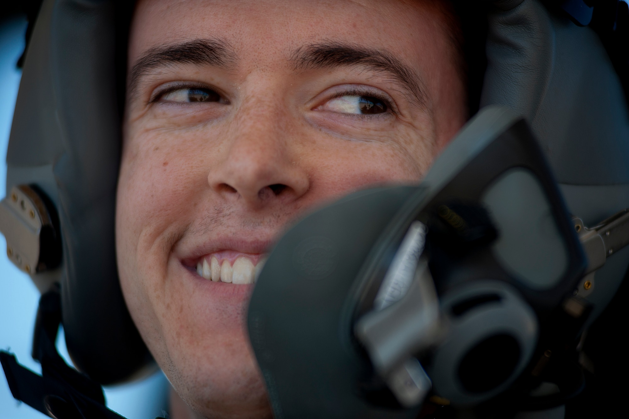 2nd Lt. Abraham Morland, an 80th Flying Training Wing student, held dual citizenship in both the United States and the United Kingdom. Having opportunities to fly for both countries, he eventually chose to renounce his British citizenship and fly for the United States Air Force. Morland prepares to embark on his first flight, known as the dollar ride. (U.S. Air Force photos by Airman 1st Class Jelani Gibson)  