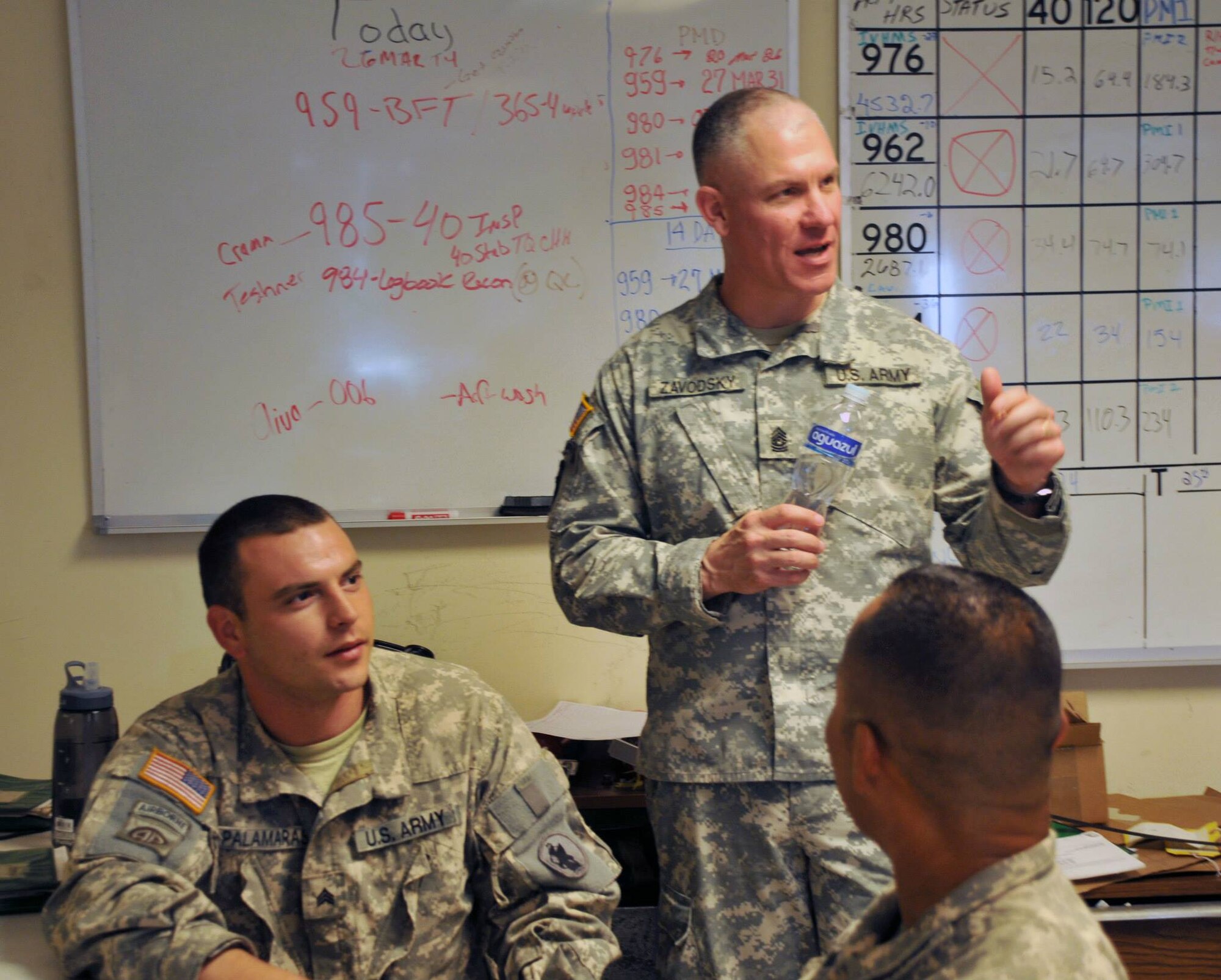 U.S. Army Command Sgt. Maj. Dennis Zavodsky visited Joint Task Force-Bravo, and received an operational briefing, a tour of Soto Cano Air Base, and met with many of the service members within the Task Force.
 (Photos by Ana Fonseca)