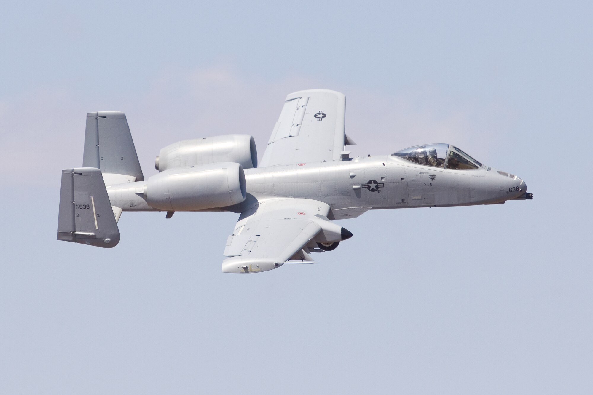 Lt. Col. Marty Dahlem, a pilot with the 184th Fighter Squadron, trains at the 188th Fighter Wing’s Detachment 1 Razorback Range March 25, 2014, during his fini flight in the A-10C Thunderbolt II “Warthog.” Dahlem is the 188th Operations Support Squadron commander. (Courtesy photo by Nick Thomas)