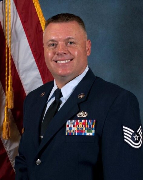 The 188th Fighter Wing’s Tech Sgt. Justin Bobbitt was recently recognized as the Military Sheepdog of the Year during an awards banquet. Bobbitt, who is also a former Arkansas State Police trooper, is a full-time employee of the Arkansas Air National Guard and member of the 188th Aircraft Maintenance Squadron. He was selected for the accolade based on his volunteerism with the Sheepdog organization and for his military and law enforcement service. (Photo by 188th Fighter Wing Public Affairs)