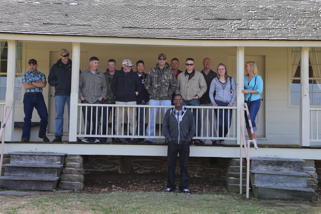 Marines observed the Ray family house during their battle study at Wilson's creek. 