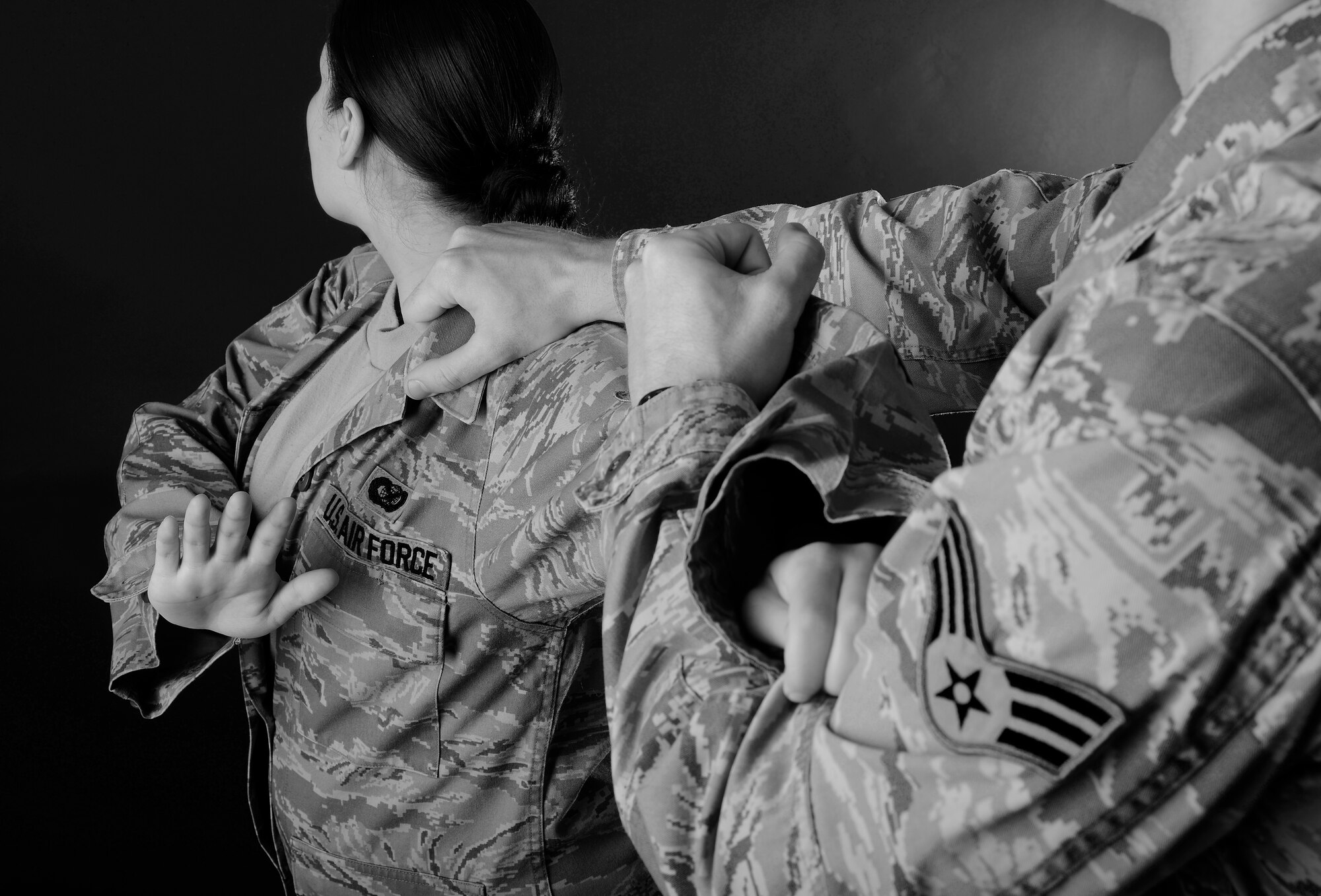 April marks the observance of the 10th annual Sexual Assault Awareness Month, a time to highlight the issue of sexual assault throughout the service and the need for every Airman to combat it. The Sexual Assault Prevention and Response office has different promotional events planned to increase sexual assault awareness, including self-defense classes and the annual SAPR dodge ball tournament at the Baker Field House. (U.S. Air Force photo illustration by Senior Airman Ashley Nicole Taylor/Released)