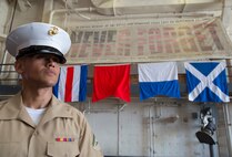 Lance Cpl. Steven Lopez’s path to military service is rooted in his Brooklyn upbringing. It’s little wonder the USS New York feels like home. Lopez, 23-year-old native of New York and intelligence specialist with 2nd Battalion, 6th Marine Regiment, 2nd Marine Division, Marine Corps Base Camp Lejeune, N.C., was in the fifth grade during the 9/11 attacks, and although he was 10-years-old, he said he will never forget that day. (U.S. Marine Corps photo by Sgt. Alicia R. Leaders/Released)