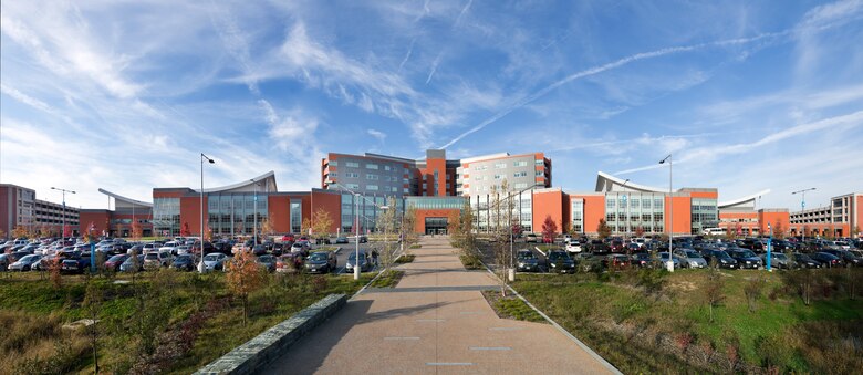 FORT BELVOIR, VA. -- The Fort Belvoir Community Hospital accepted its first patient Aug. 31, 2011. The hospital, the construction of which was overseen by the Norfolk District U.S. Army Corps of Engineers, is triple the size of its predecessor, DeWitt Army Community Hospital. (Photo used with permission of HDR, Inc.) 