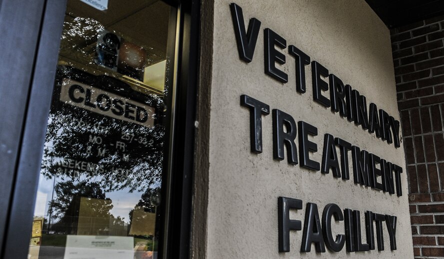 As of May 1, 2014, the veterinary treatment facility will not be accepting any animals at Moody Air Force Base, Ga. The facility is expected to be fully functional by August as a new veterinarian will be arriving near the end of July. (U.S. Air Force photo by Airman 1st Class Alexis Millican/Released)