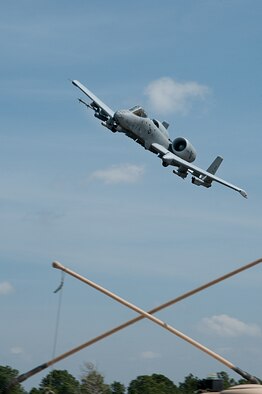 The 190th Fighter Squadron "Warthog" pilots trained with close air support missions at the Army range training grounds near Fort Polk on March 21 while deployed to Barksdale Air Force Base. (Air National Guard photo by Master Sgt. Becky Vanshur)
