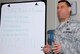 Major Daniel Giannavola, 8th Fighter Wing Sexual Assault Response coordinator, briefs facilitators during Sexual Assault Prevention and Response stand-down day training at Kunsan Air Base, Republic of Korea, May 1, 2014. The training focused on identifying predators and perpetrators versus focusing on victims and victim care. (U.S. Air Force photo by Master Sergeant Sabrina Johnson/Released) 