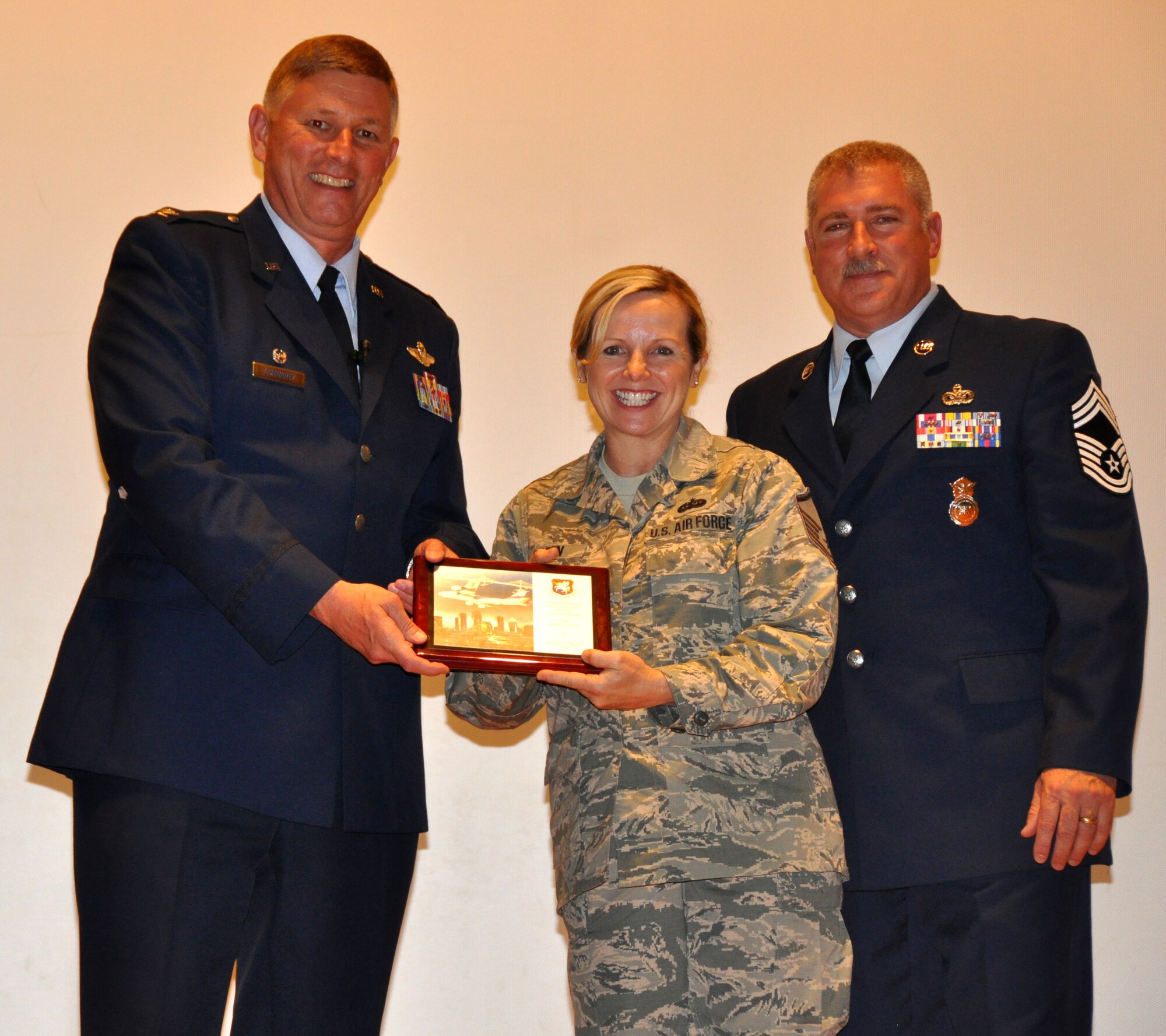 Master Sergeant Michelle Green, 927th Air Refueling Wing Staff, was named Senior NCO of the Quarter for the second quarter, FY 14. (U.S. Air Force Photo by Capt. Joe Simms)