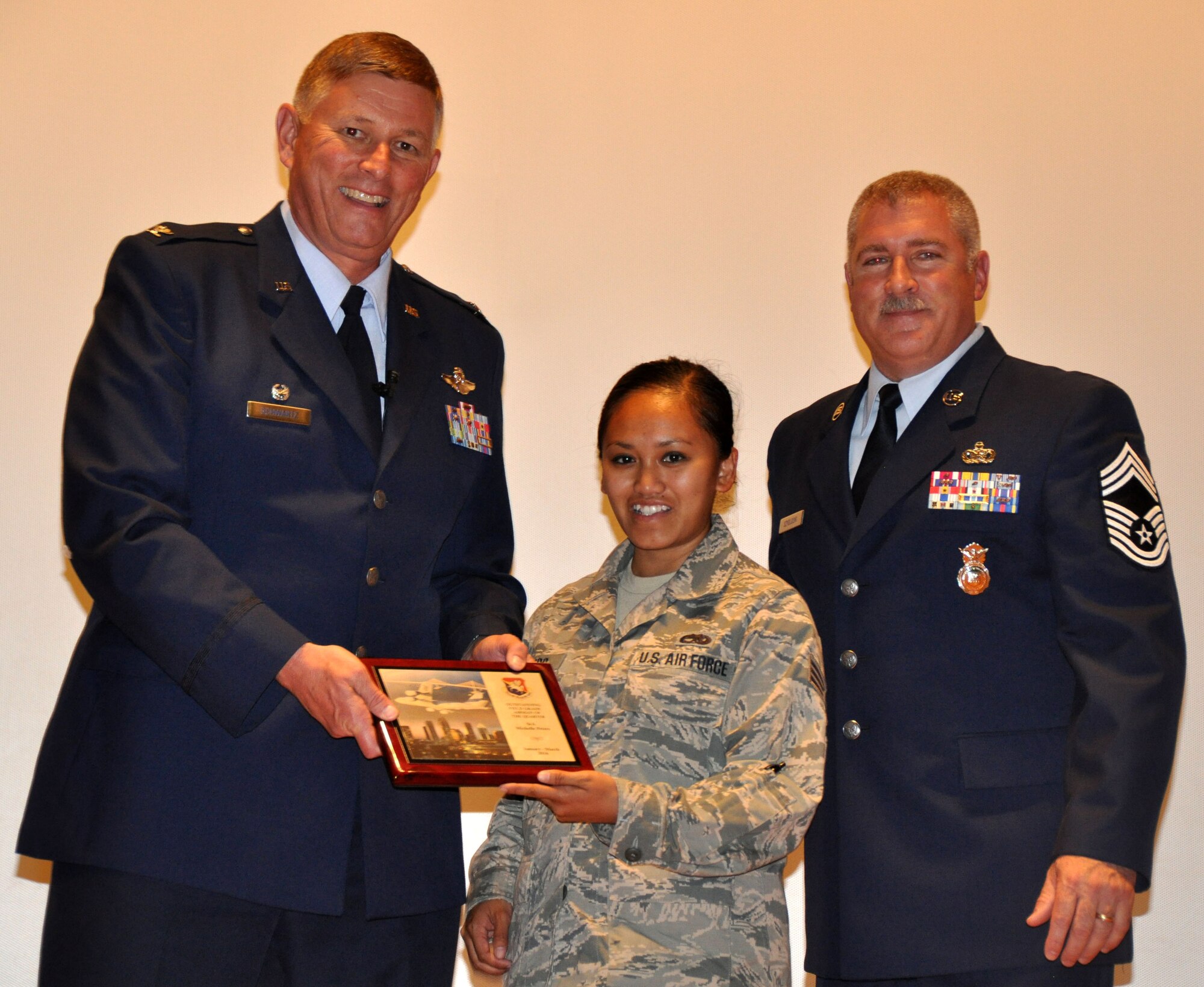 Senior Airman Michelle Peters, 927th Aircraft Maintenance Squadron, was named Airman of the Quarter for the second quarter, FY 14. (U.S. Air Force Photo by Capt. Joe Simms)