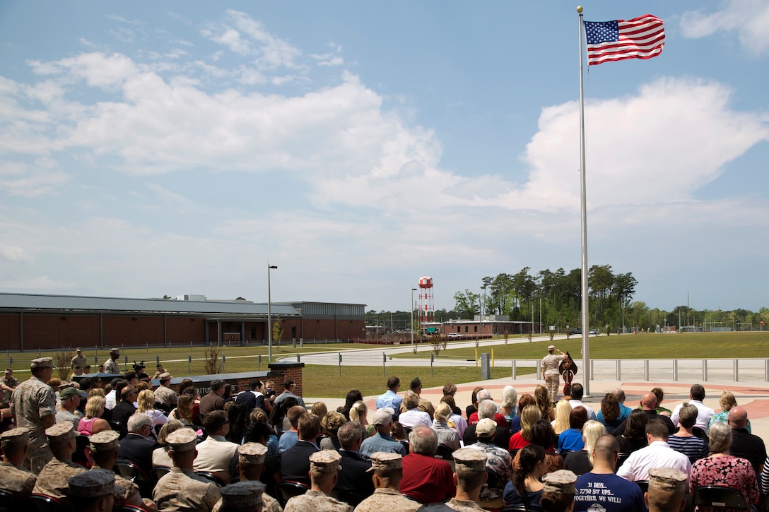 Family, friends and fellow comrades join together, during ‘Honor the Fallen,’ a one-of-a-kind event,  hosted by Maj. Gen. Mark A. Clark, commanding general of U.S. Marine Corps Forces Special Operations Command, in conjunction with the MARSOC Foundation, April 25, at the MARSOC headquarters, to honor all Marines, sailors and civilian Marines lost at home and abroad since MARSOC’s inception. “As our journey together continues, today is about our promise to 45 special people in our lives, that they made a difference, they mattered, that they will be remembered and will always hold a coveted place in our hearts,” said Clark.
