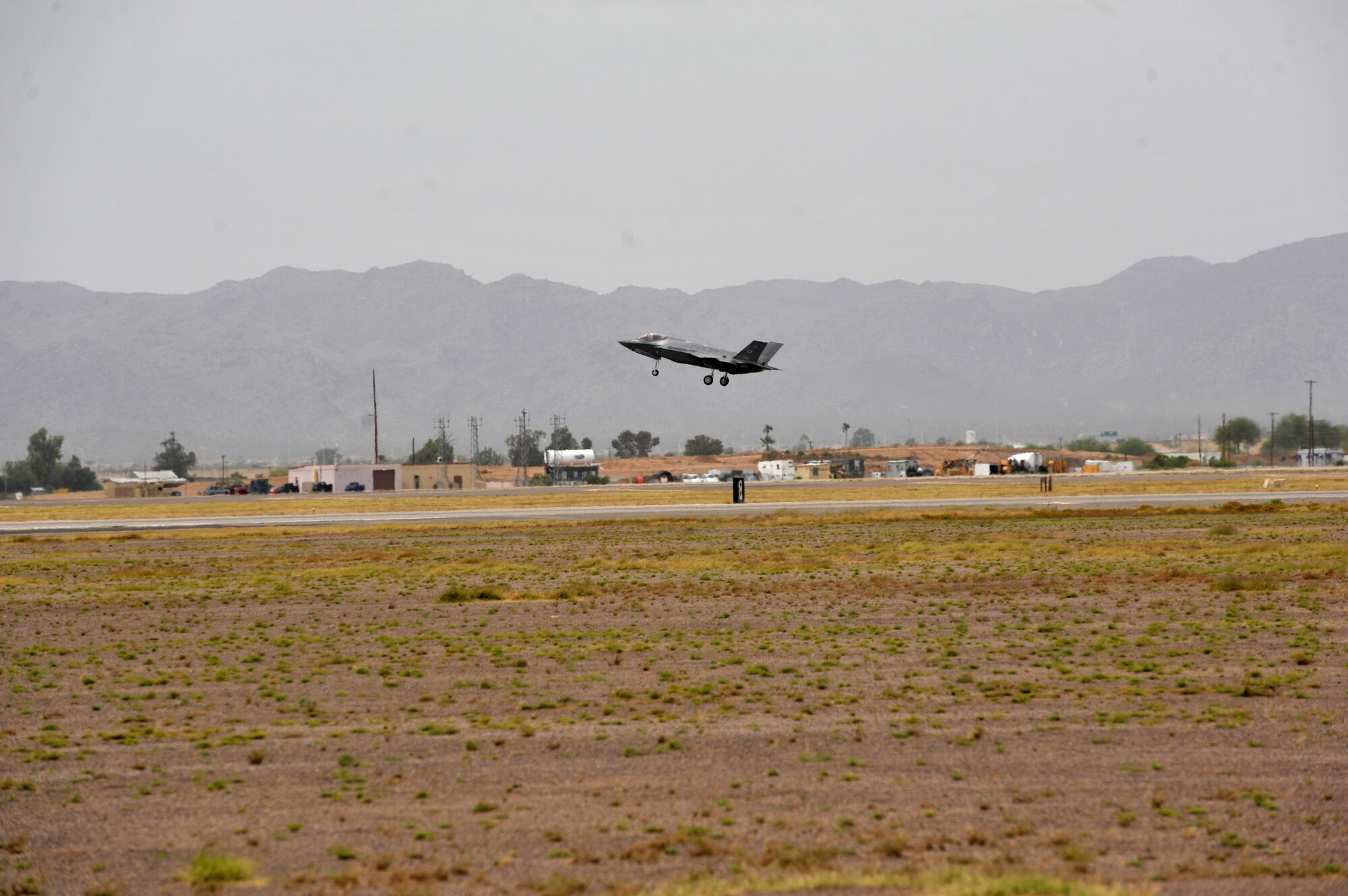 An F-35 Lightning II prepares to land at Luke Air Force Base May 6, 2014. (U.S. Air Force photo by Senior Airman Jason Colbert)