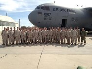 Marines with 8th Engineer Support Battalion, 2nd Marine Logistics Group pose for a photo during a two-month project with Joint Task Force North in El Centro, Calif., March – April, 2014. Service members constructed approximately 1,800 feet of road and five culverts, allowing border patrol agents to expand their tactical mobility when patrolling the area.