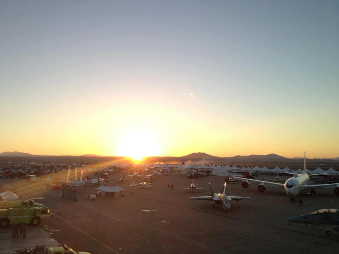 Sunset on the flightline