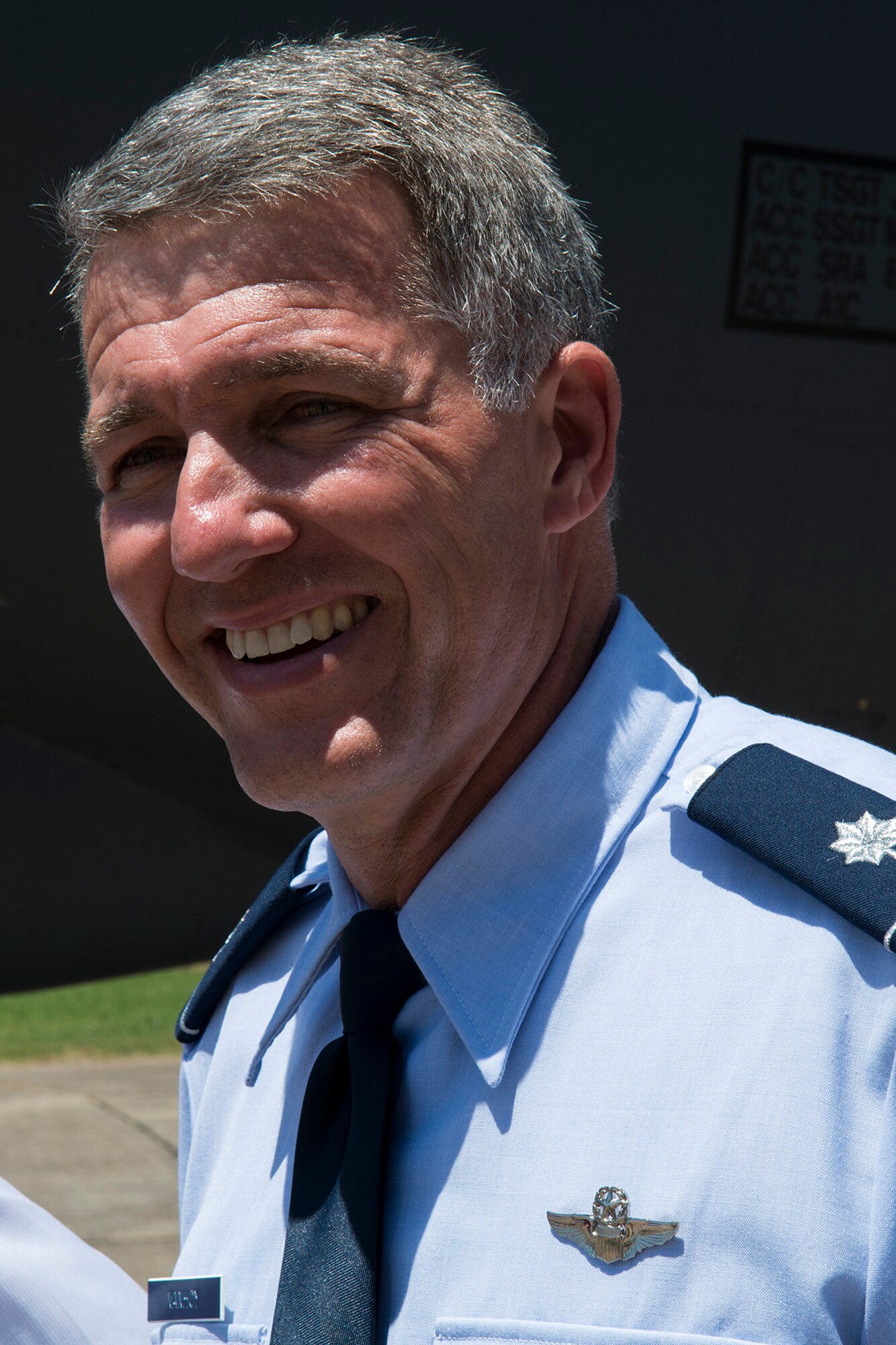 U.S. Air Force Lt. Col. Robert Van Hoy II assumed command of a the 93rd Bomb Squadron during a ceremony held on May 6, 2014, Barksdale Air Force Base, La. Van Hoy, a B-52H Stratofortress pilot, was the former Director of Operations for the squadron. (U.S. Air Force photo by Master Sgt. Greg Steele/Released)