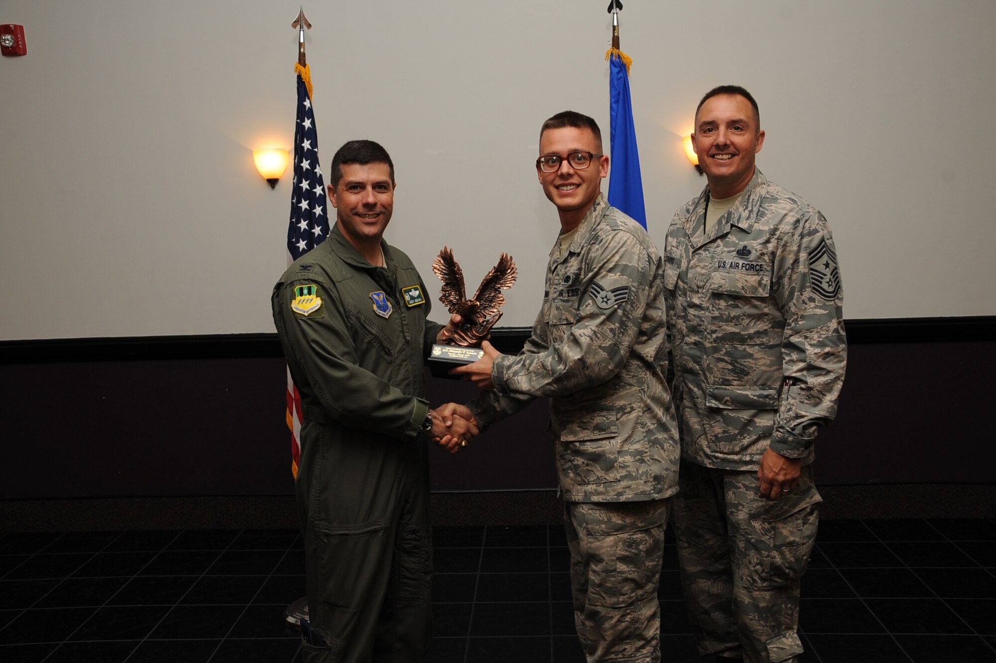Senior Airman Alexander Keenan, 2nd Logistics Readiness Squadron, Honor Guardsman of the Quarter. (U.S. Air Force photo/Staff Sgt. Sean Martin)