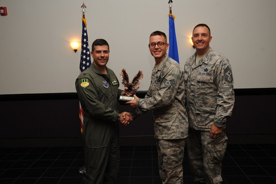 Senior Airman Alexander Keenan, 2nd Logistics Readiness Squadron, Honor Guardsman of the Quarter. (U.S. Air Force photo/Staff Sgt. Sean Martin)