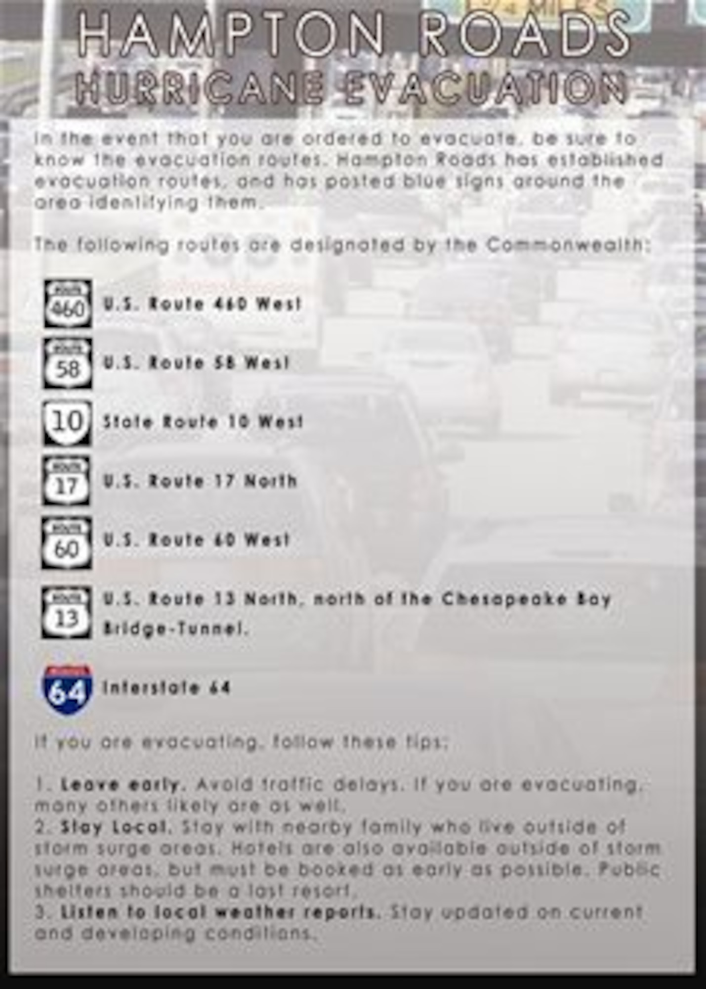 In recognition of this year’s National Hurricane Preparedness Week, May 25 through 31, members of the 733rd Mission Support Division Emergency Management Office recommend having an emergency plan   in place with family members. (U.S. Air Force graphic by Senior Airman Jason J. Brown/Released)