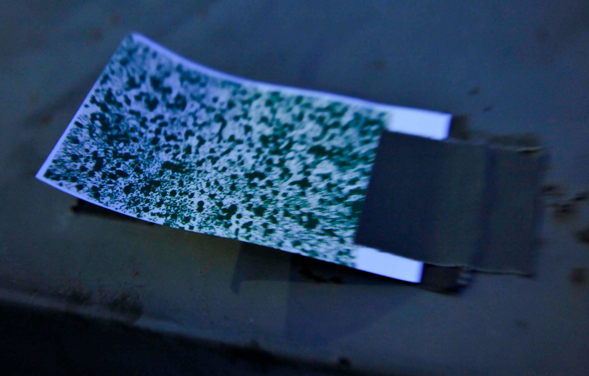Green M8 tape sits on top of a vehicle on the flight line to show that it has been contaminated with the VX nerve agent at the start of the theater ballistic missile attack scenario May 8 on Osan Air Base, Republic of Korea. Some symptoms of the agents may be muscular twitching or sweating at the area of exposure followed by vomiting. (U.S. Air Force photo by Senior Airman David Owsianka)