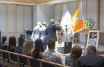 Family, friends and Soldiers from U.S. Army South’s 56th Signal Battalion honor
Spc. Hernaldo Beltran Jr. during a memorial ceremony April 30 at Dodd Field Chapel
on Joint Base San Antonio-Fort Sam Houston.
Photo by Kaye Richey