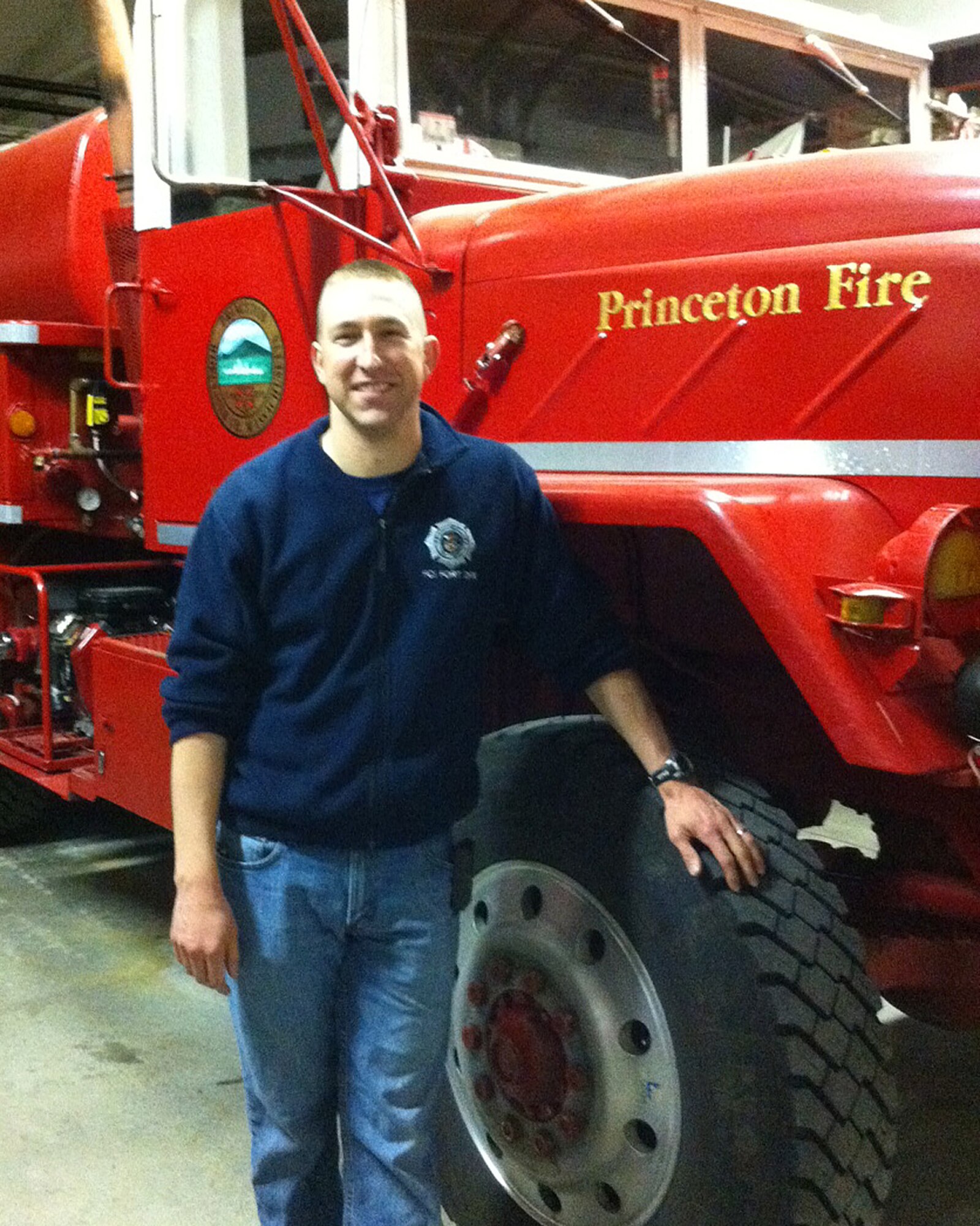 PRINCETON, Mass. -- Capt. Michael Biederman, Intelligence Systems Branch program manager, is a part time firefighter for the town of Princeton, Mass. where he lives. Biederman, who attended a Wildland Fire Fighting course his senior year at Virginia Tech, wanted to put those skills to more practical use. (Courtesy photo)