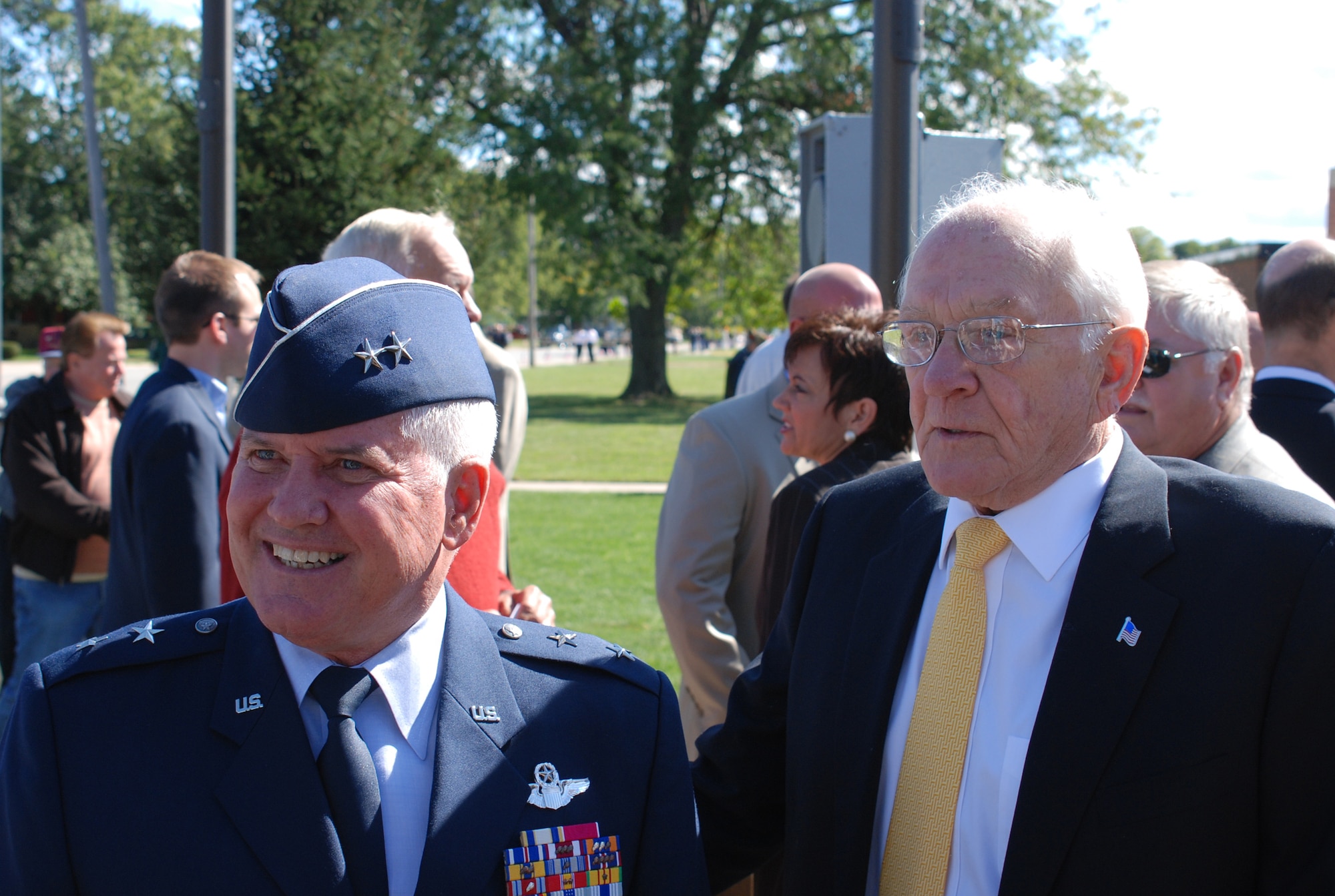 Retired Col. Jim Kasler, a decorated war veteran passed away April 24, 2014. Kasler’s service spanned 31 years and three wars. He earned 76 awards for valor and service. In addition to being the only man awarded the Air Force Cross three times. He was decorated twice with the Silver Star, a Legion of Merit, nine awards of the Distinguished Flying Cross, two Bronze Star Medals, two Purple Hearts and 11 Air Medal awards. (Courtesy photo)