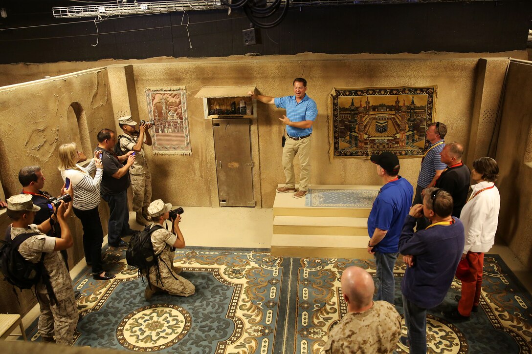 Robert Thielen, the site manager of the Infantry Immersion Trainer, gave business leaders from across the United States a tour of the IIT during their visit to Camp Pendleton, May 9, as a part of the Marine Corps Executive Forum to learn about the corps and some of the advancements in its training and technology.

The MCEF was created by the commandant of the Marine Corps to strengthen the connection between Marines and civilian leaders of businesses, organizations, academia, and faith-based groups in communities large and small throughout the country.