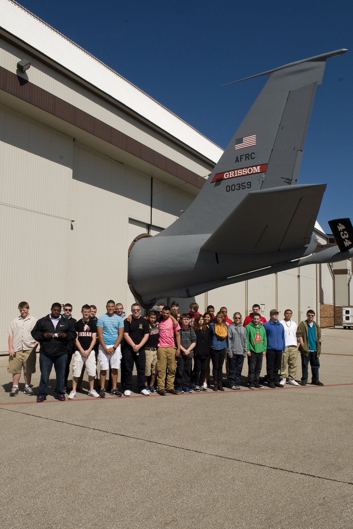 Cadets tour KC135, Grissom Marine detachment > Grissom Air Reserve