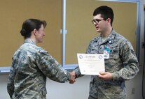 SrA Zachary Kirby receives recognition for a “good catch”