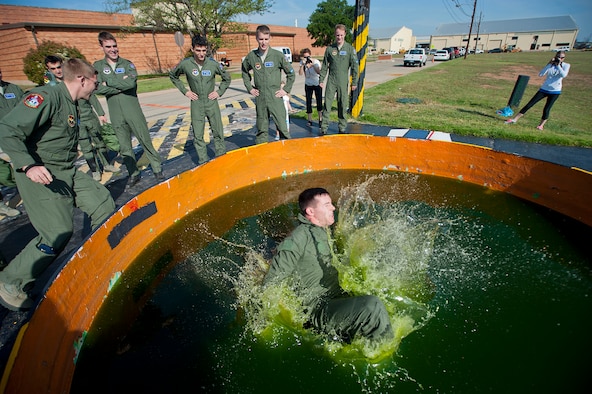 2nd Lt. Abraham Morland, an 80th Flying Training Wing student, held dual citizenship in both the United States and the United Kingdom. Having opportunities to fly for both countries, he eventually chose to renounce his British citizenship and fly for the United States Air Force.  Morland embarked on his first solo flight April 23, 2014. (U.S. Air Force photo by Airman 1st Class Jelani Gibson) 