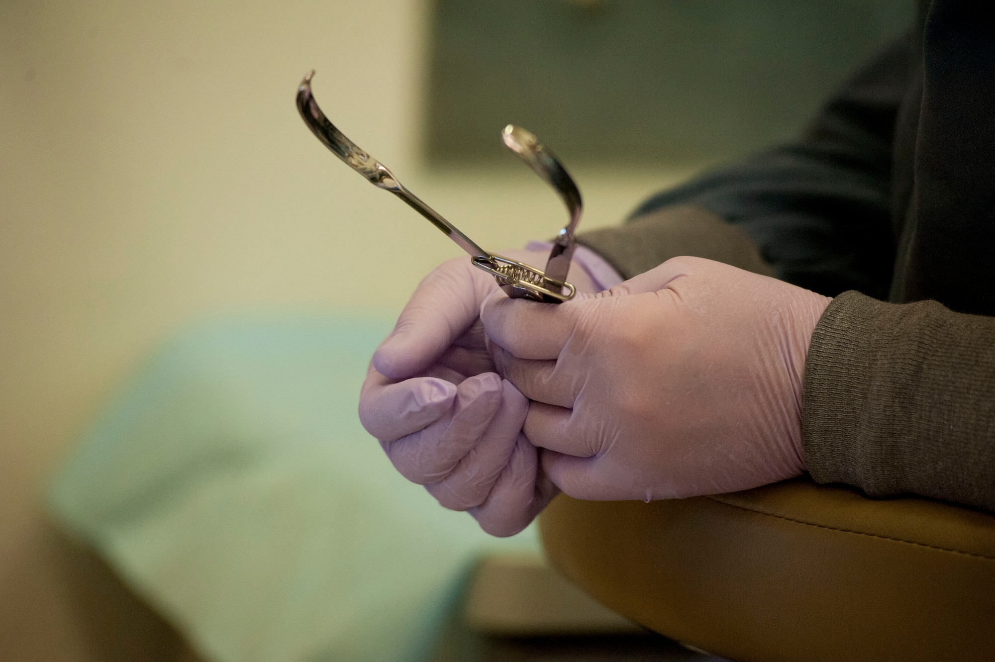 Capt. Brandon Keyser, 82nd Dental Squadron general dentist, performs a root canal May 5, 2014. The 82nd DS mission is to ensure adequate dental care is given across the entire base. (U.S. Air Force photo by Airman 1st Class Jelani Gibson) 