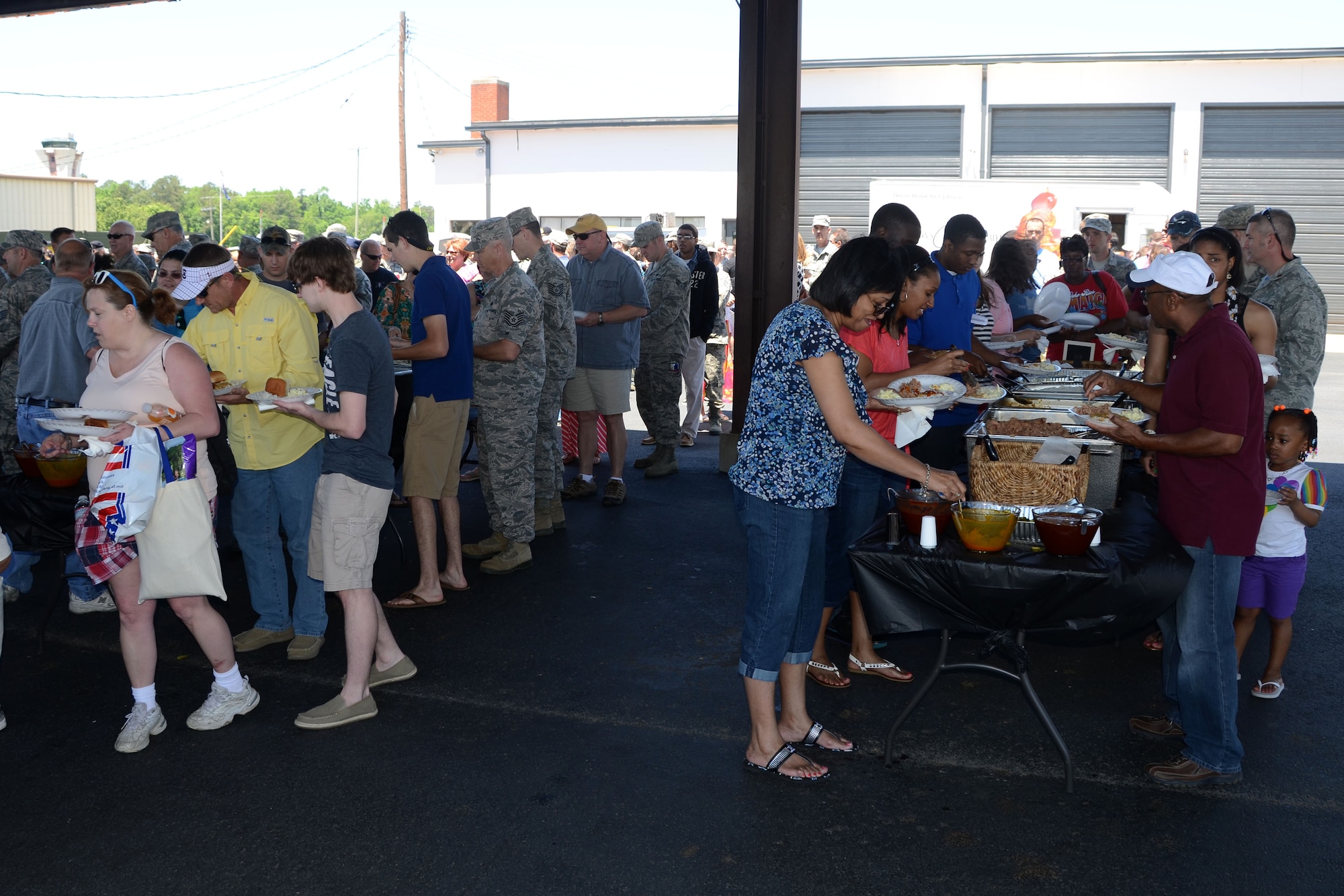 U.S. Airmen of the 169th Fighter Wing and the South Carolina Air National Guard, celebrate the importance of resiliency and the strength of family in the military during their Family Day celebration at McEntire Joint National Guard Base, S.C., May 3, 2014.  (U.S. Air National Guard photo by Senior Master Sgt. Edward Snyder/Released)